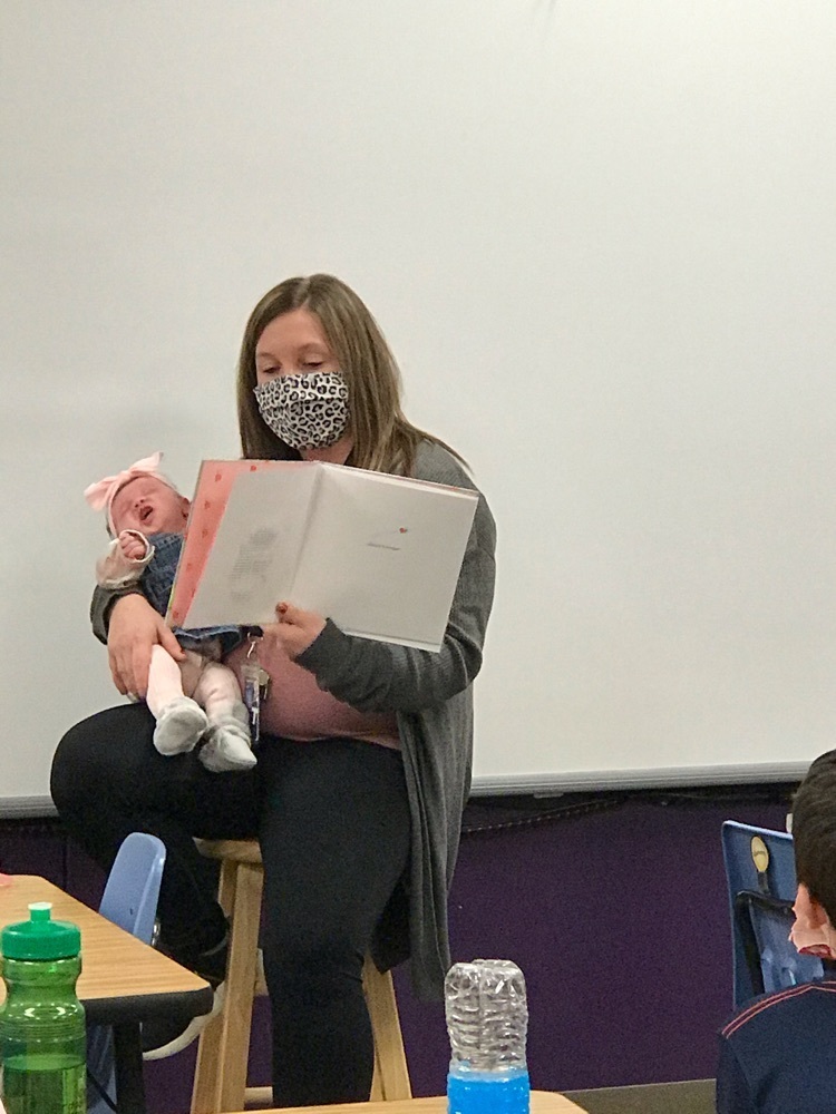 Mrs. Parsons read the second graders a special Valentine’s Day story. 