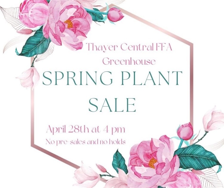 Sale starts at 4 in the greenhouse! 