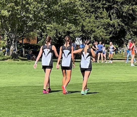 Lady Titans walking the course.  