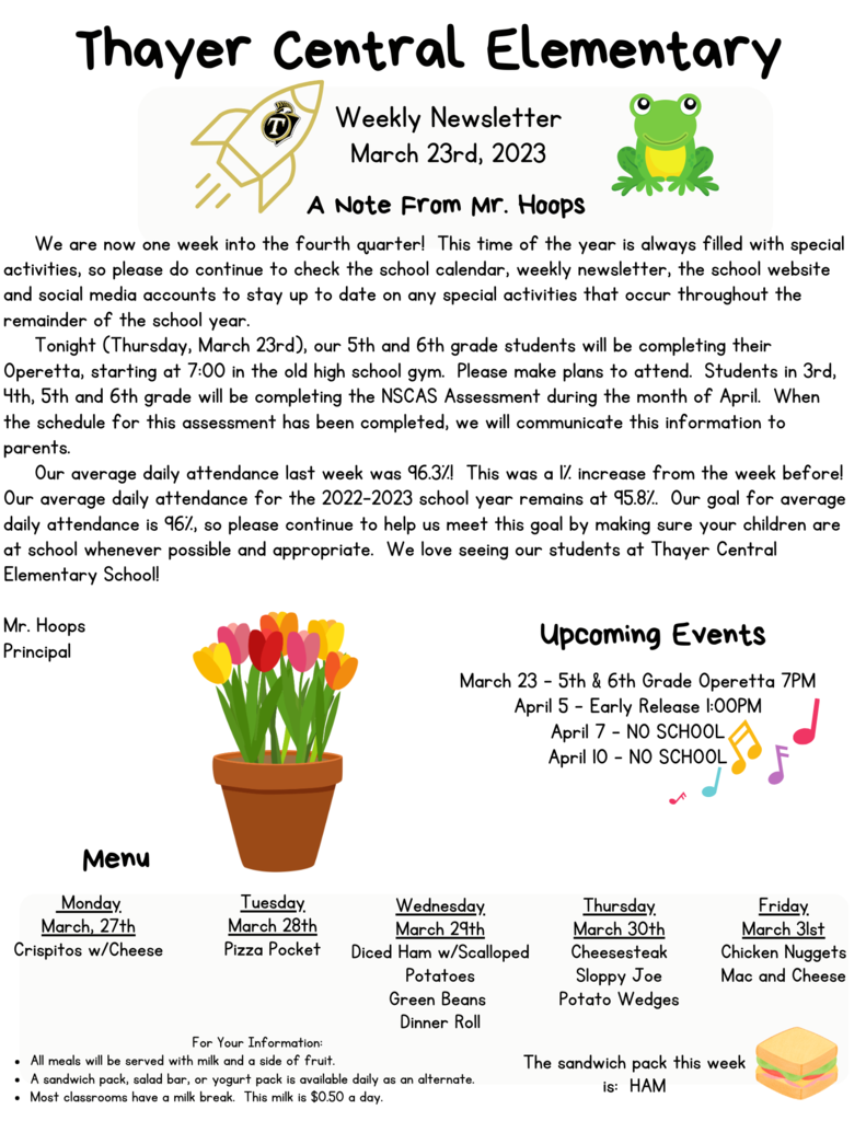 3/23/23 Elementary Weekly Newsletter